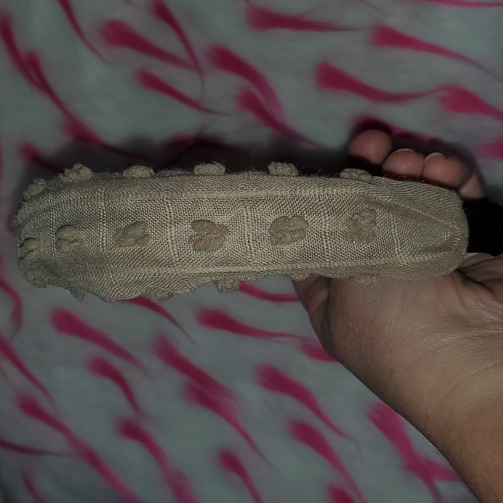 New boutique knotted pom-pom flexible headband tan - Picture 5 of 5